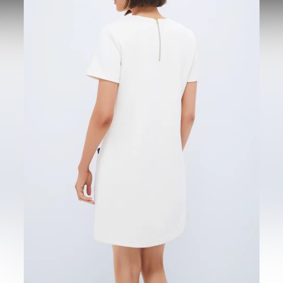 Pearl White Short Sleeve Francoise Dress - Picture 4 of 11